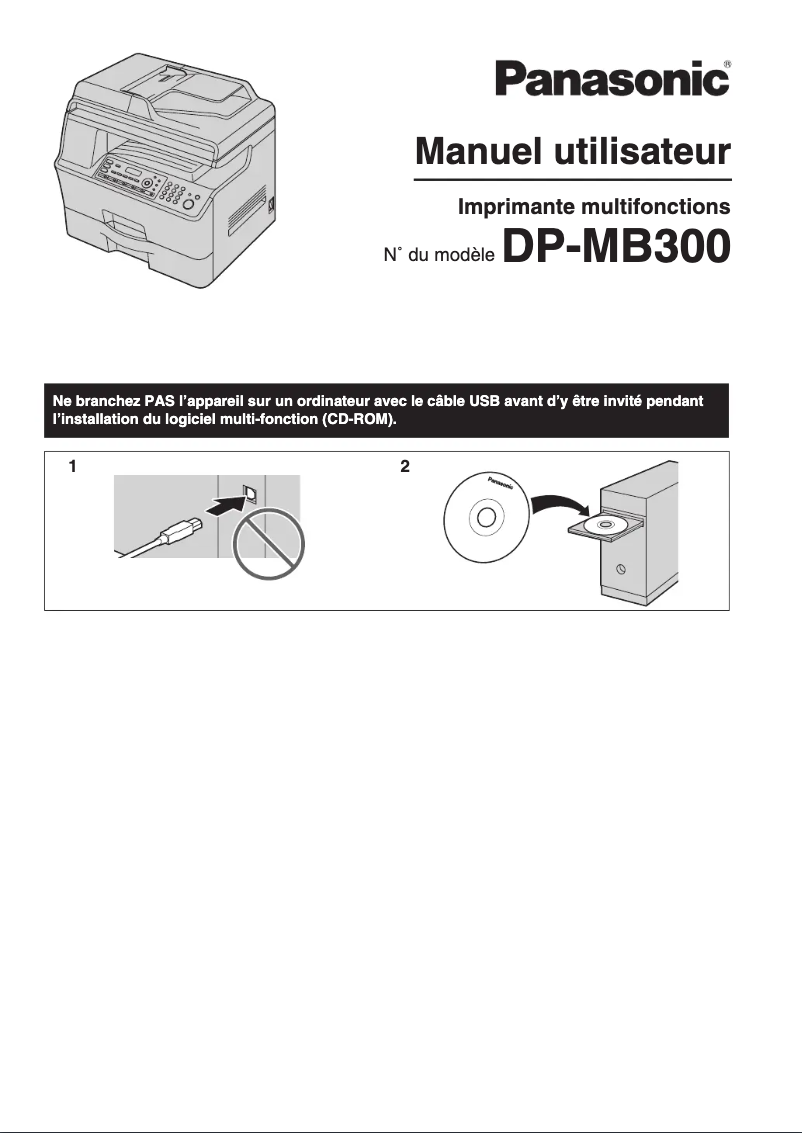 Page n°1 - Manuel utilisateur Panasonic DP-MB300
