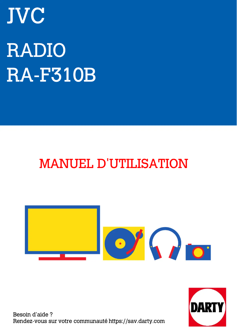 Page 1 de la notice Manuel utilisateur JVC RA-F310B