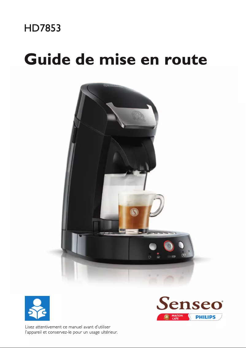 Image de la première page du manuel de l'appareil Senseo Cappuccino Select HD7853