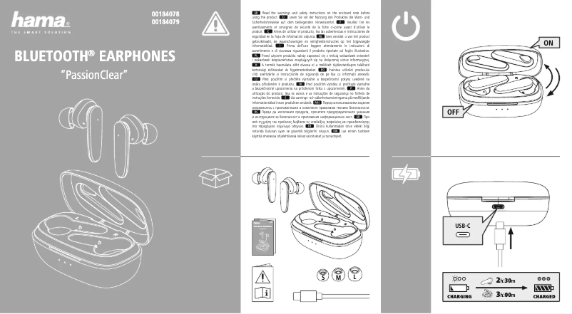 Página 1 del manual Guía de inicio rápido Hama Passion Clear