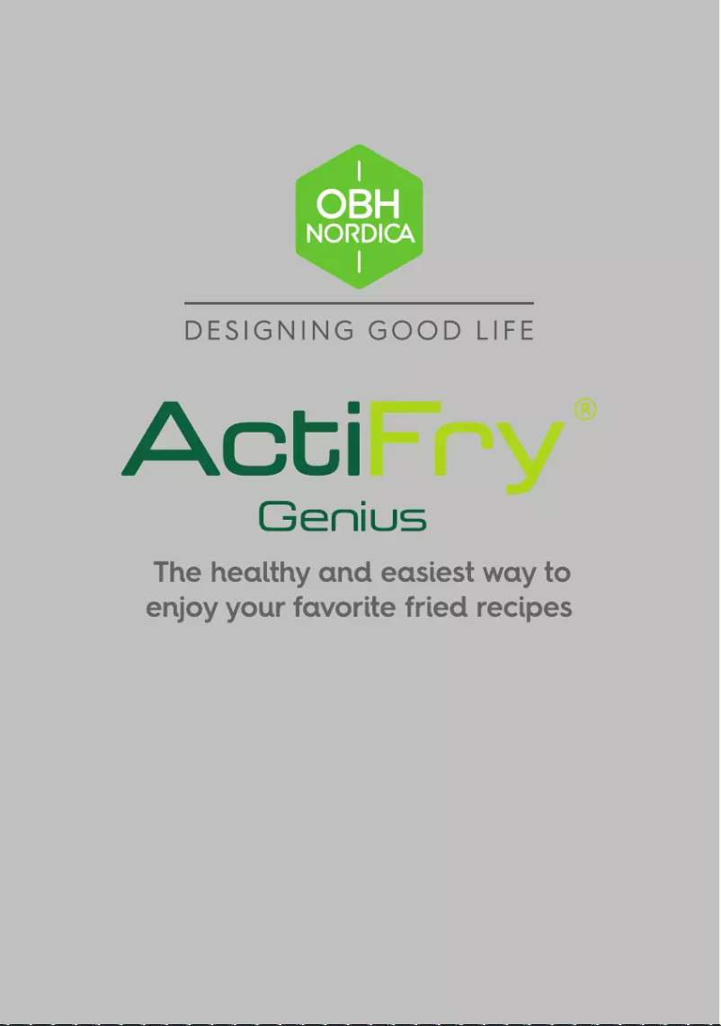 Page 1 de la notice Manuel utilisateur OBH Nordica Actifry Genius+