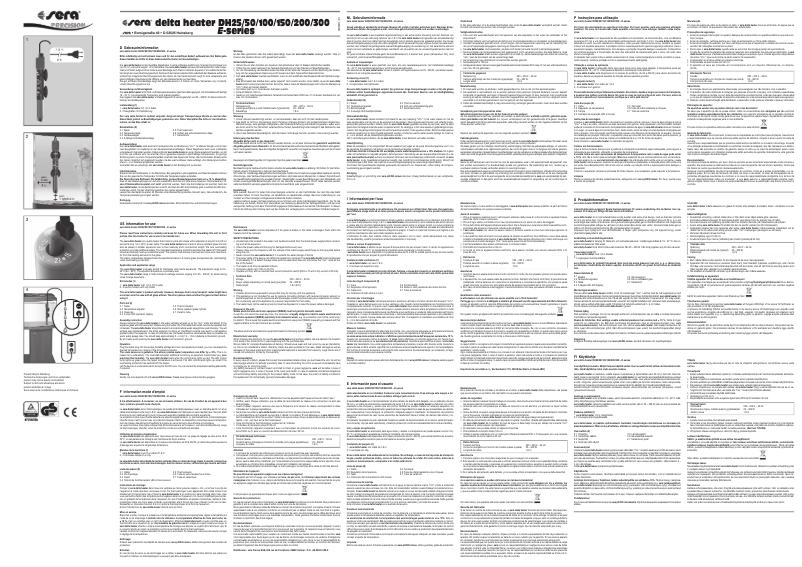 Page 1 de la notice Manuel utilisateur sera delta heater E-series DH25