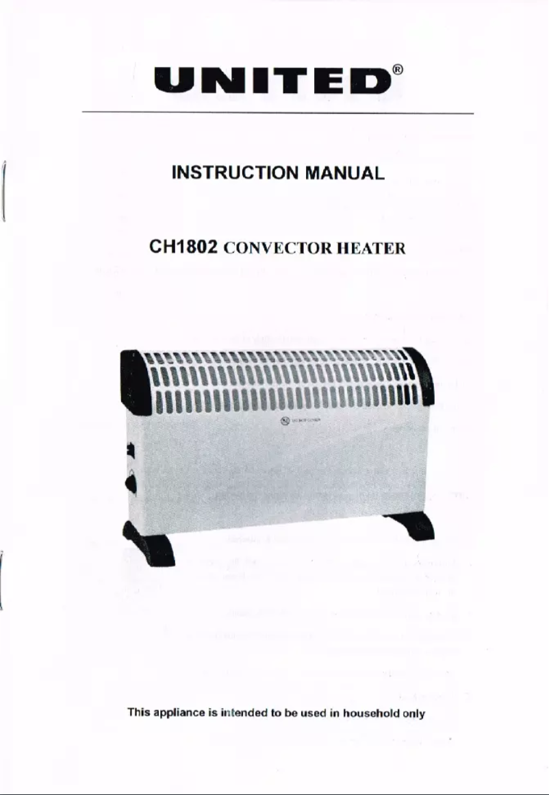 Page 1 de la notice Manuel utilisateur United CH1802