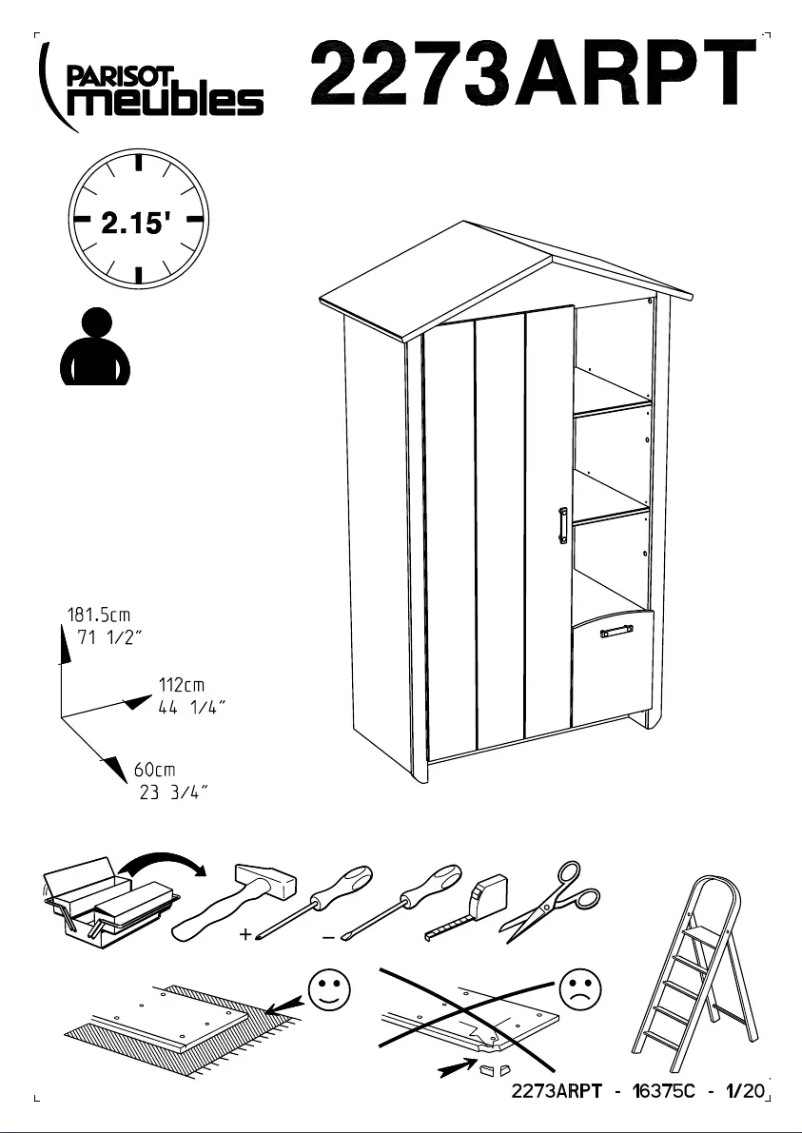 Image de la première page du manuel de l'appareil Biotiful 2273ARPT