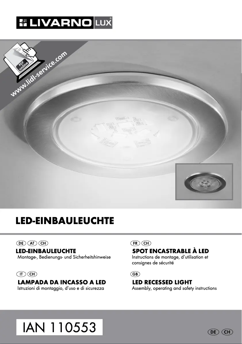 First page image of the manual for 14101202L