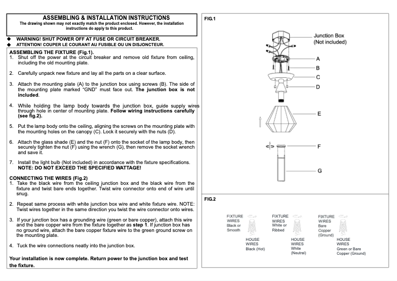 Page 1 de la notice Manuel utilisateur Livex Lighting Brussels 47070-08