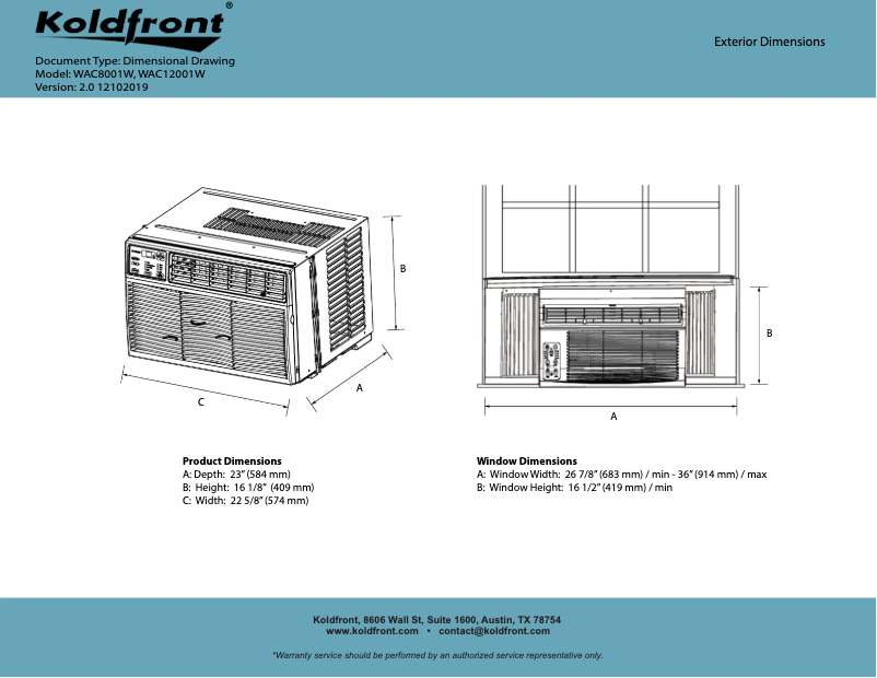 Image de la première page du manuel de l'appareil WAC12001W