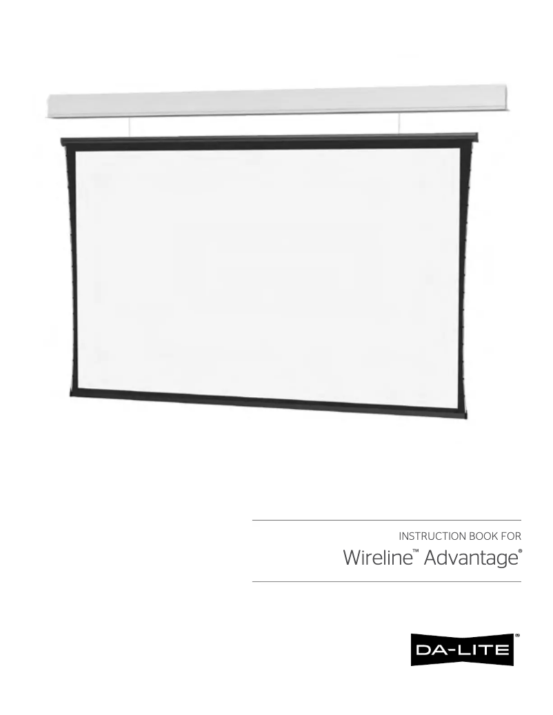 Page 1 de la notice Manuel utilisateur Da-Lite Wireline Advantage 29867