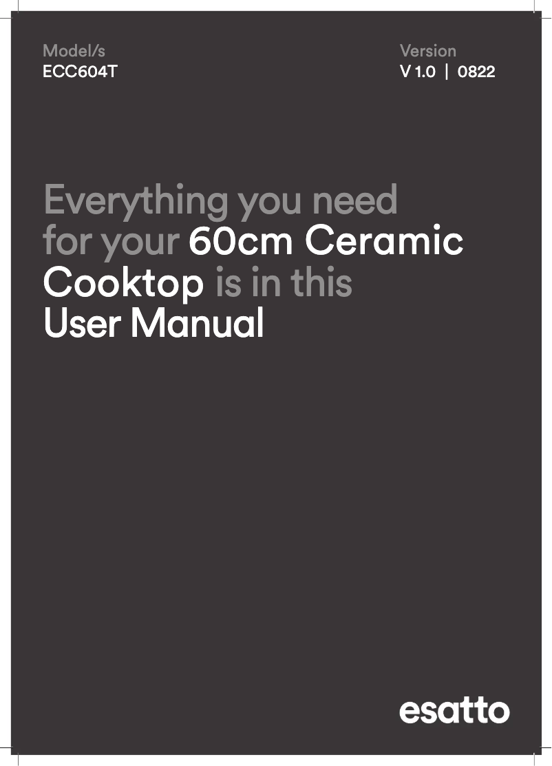 Page 1 de la notice Manuel utilisateur Esatto EOCC60