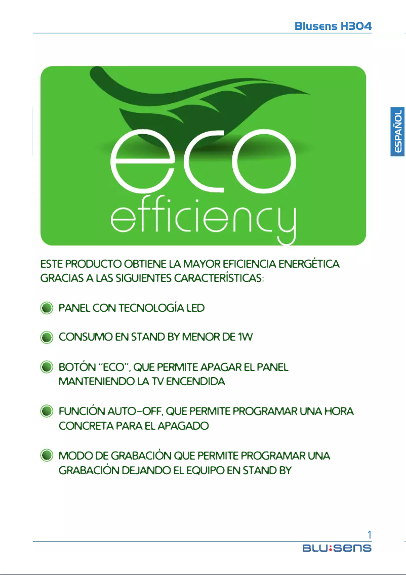 Image de la première page du manuel de l'appareil H304