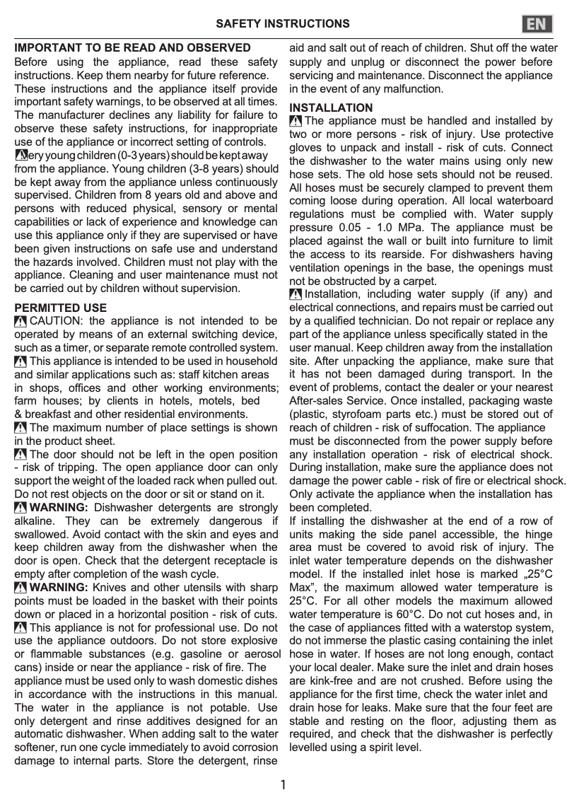 Página 1 del manual Instrucciones de seguridad Privileg RBC 3C24 A X