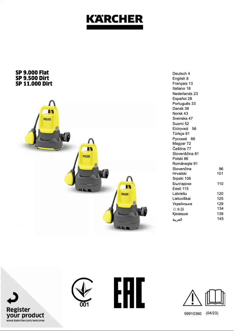 Imagen de la primera página del manual del dispositivo SP 9.000 Flat