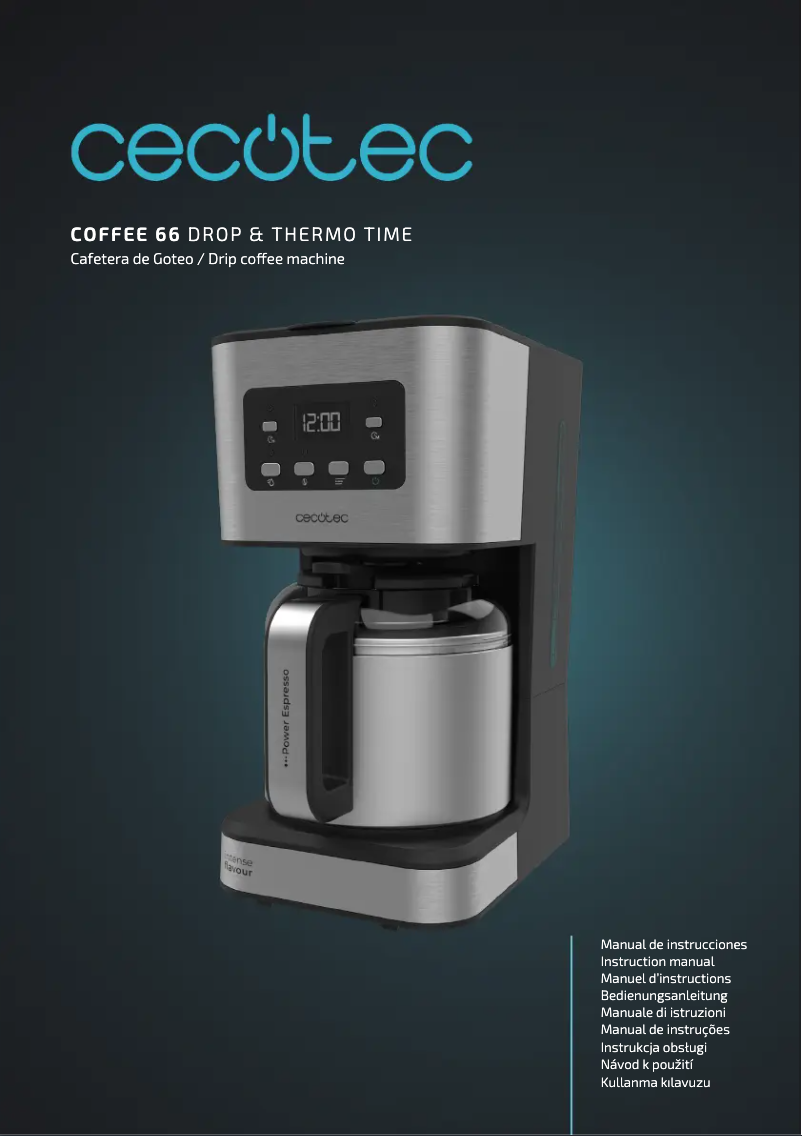Page n°1 - Manuel utilisateur Cecotec Coffee 66 Drop & Thermo Time