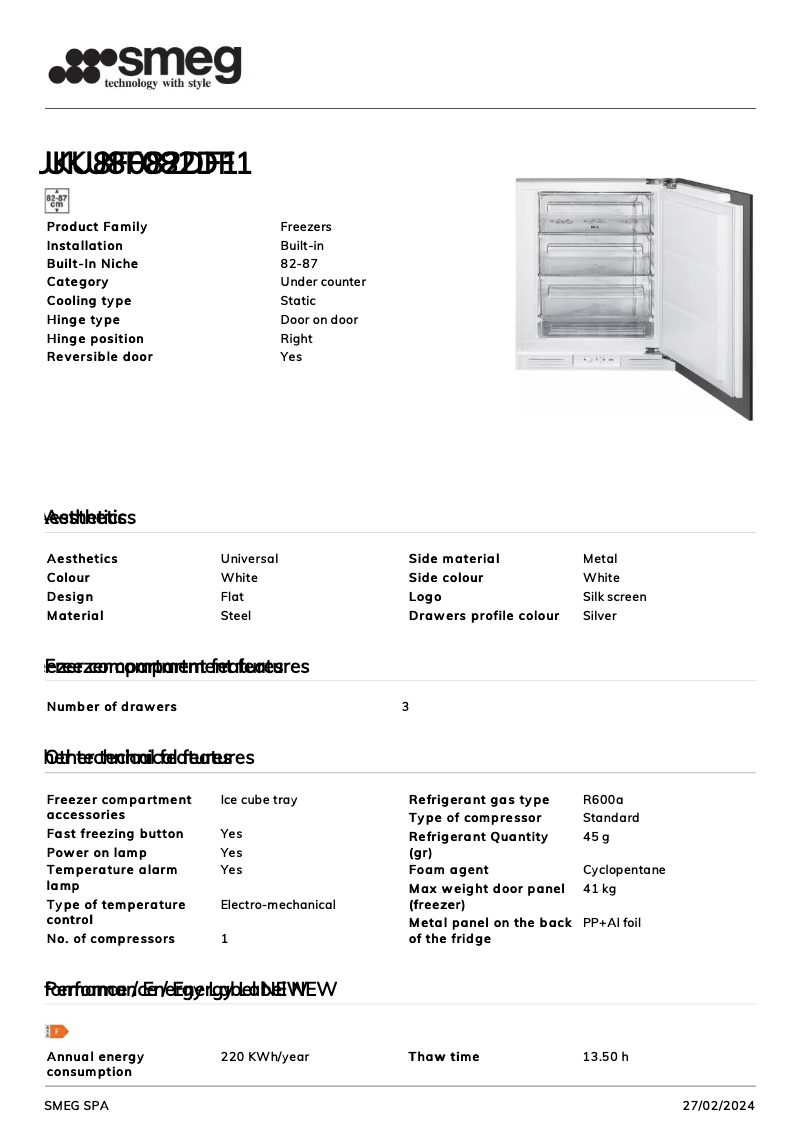 Image de la première page du manuel de l'appareil UKU8F082DF1