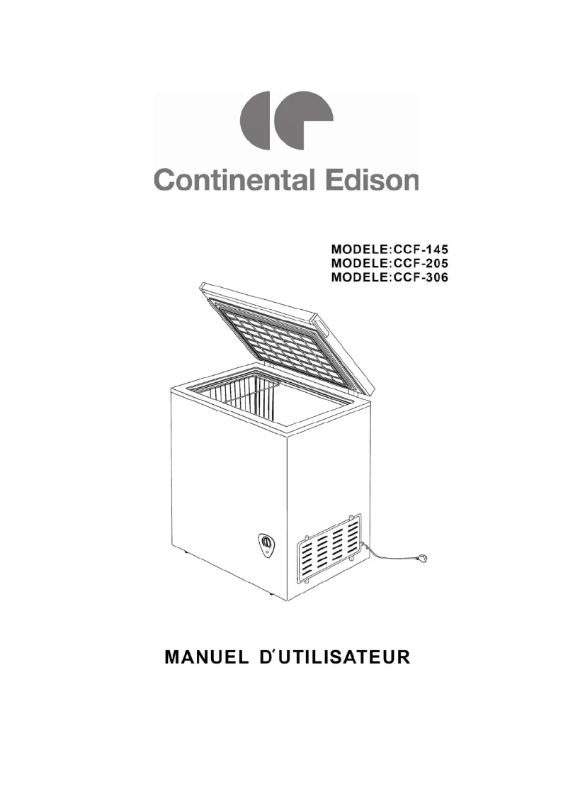 Page n°1 - Manuel utilisateur Continental Edison CCF-306