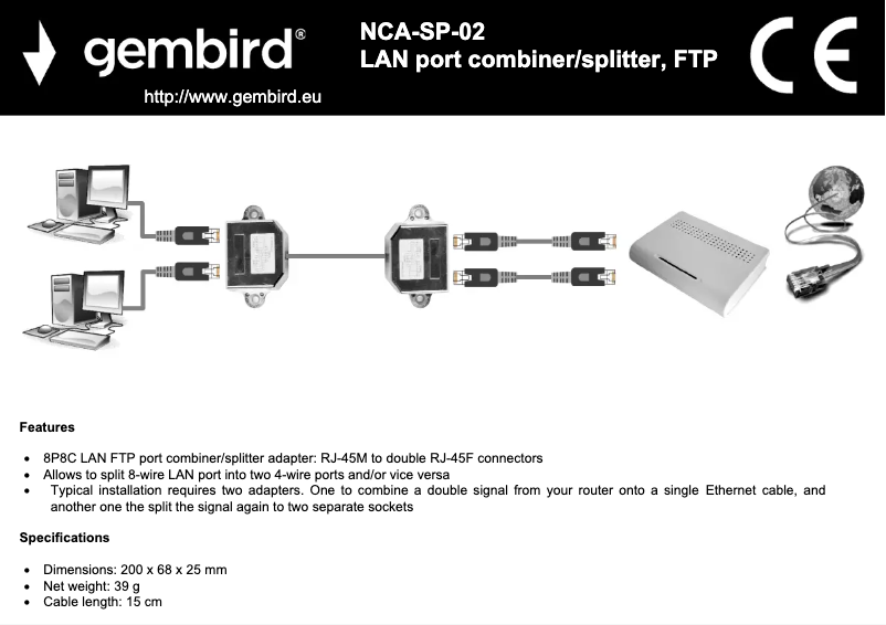 Page n°1 - Manuel utilisateur Gembird NCA-SP-02
