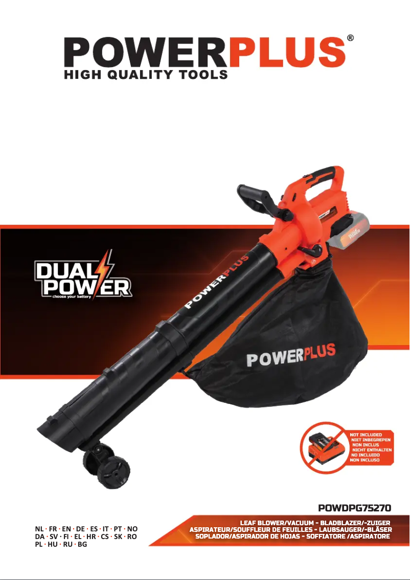 Page n°1 - Manuel utilisateur PowerPlus POWDPG75270