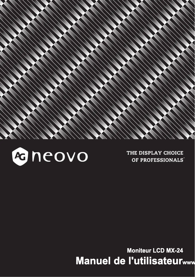 Page 1 de la notice Manuel utilisateur AG Neovo MX-24