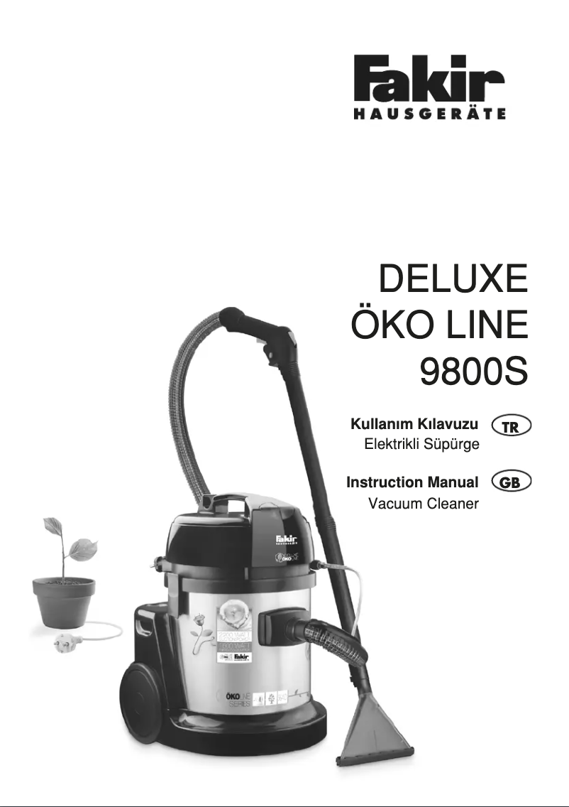 Page n°1 - Manuel utilisateur Fakir Deluxe 9800s