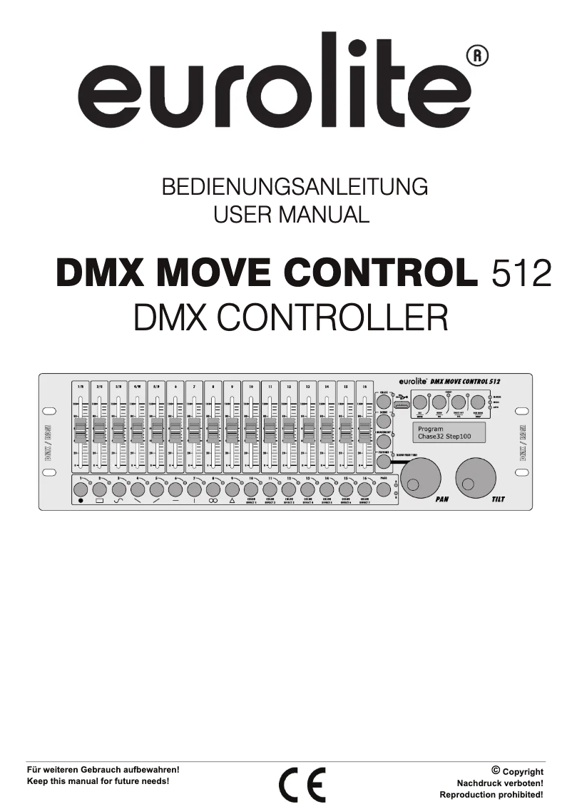 Image de la première page du manuel de l'appareil DMX Move Control 512