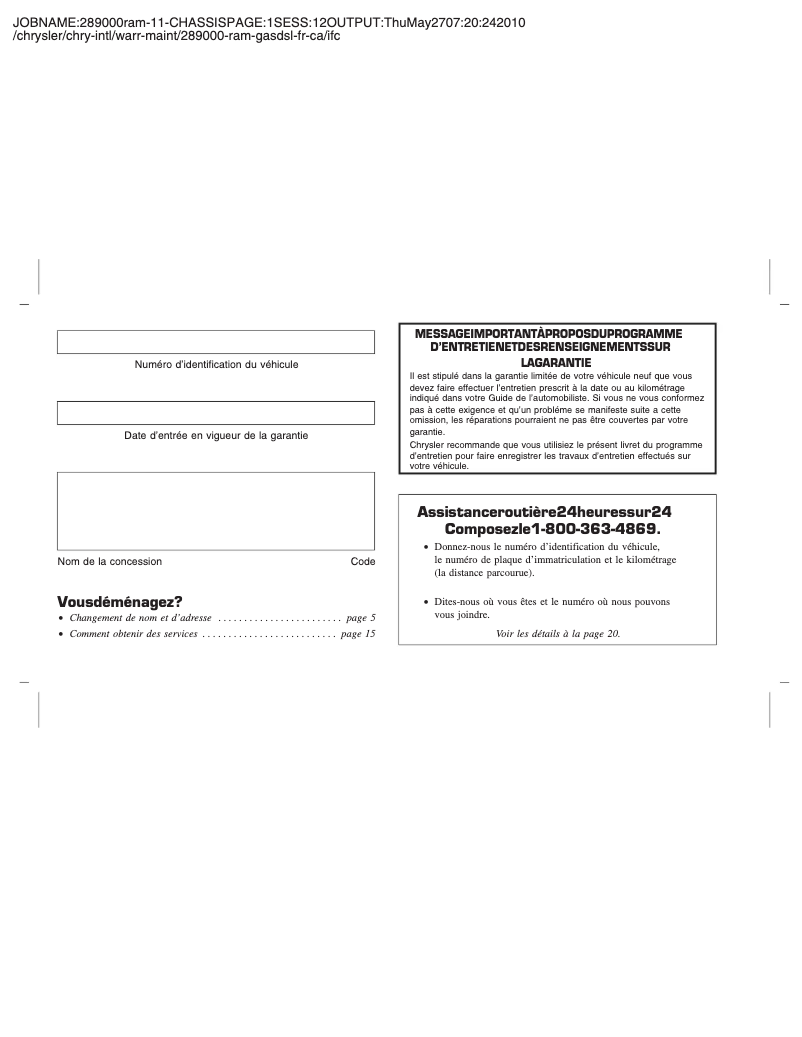 Image de la première page du manuel de l'appareil 3500 (2011)