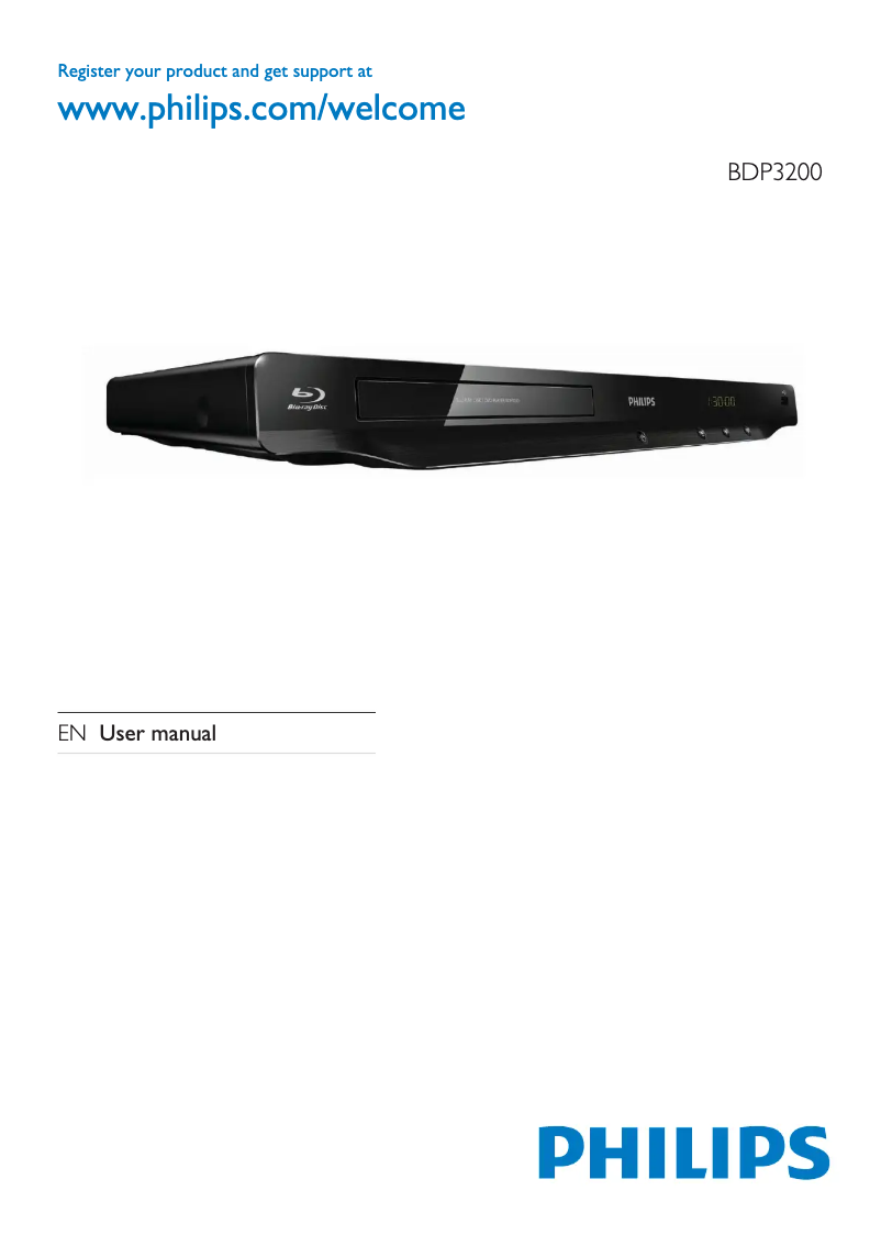 Page n°1 - Manuel utilisateur Philips 3000 series BDP3200