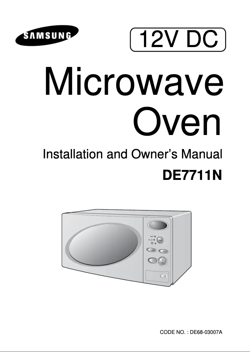 Page 1 de la notice Manuel utilisateur Samsung DE7711
