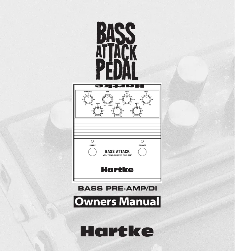 Image de la première page du manuel de l'appareil Bass Attack Pedal