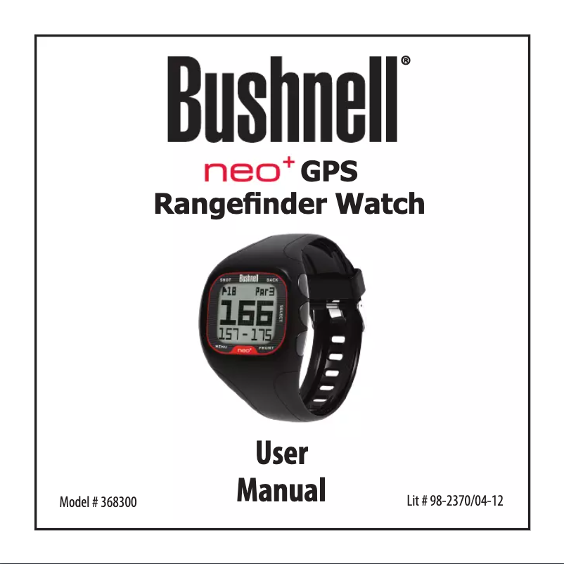 Page 1 de la notice Manuel utilisateur Bushnell Neo
