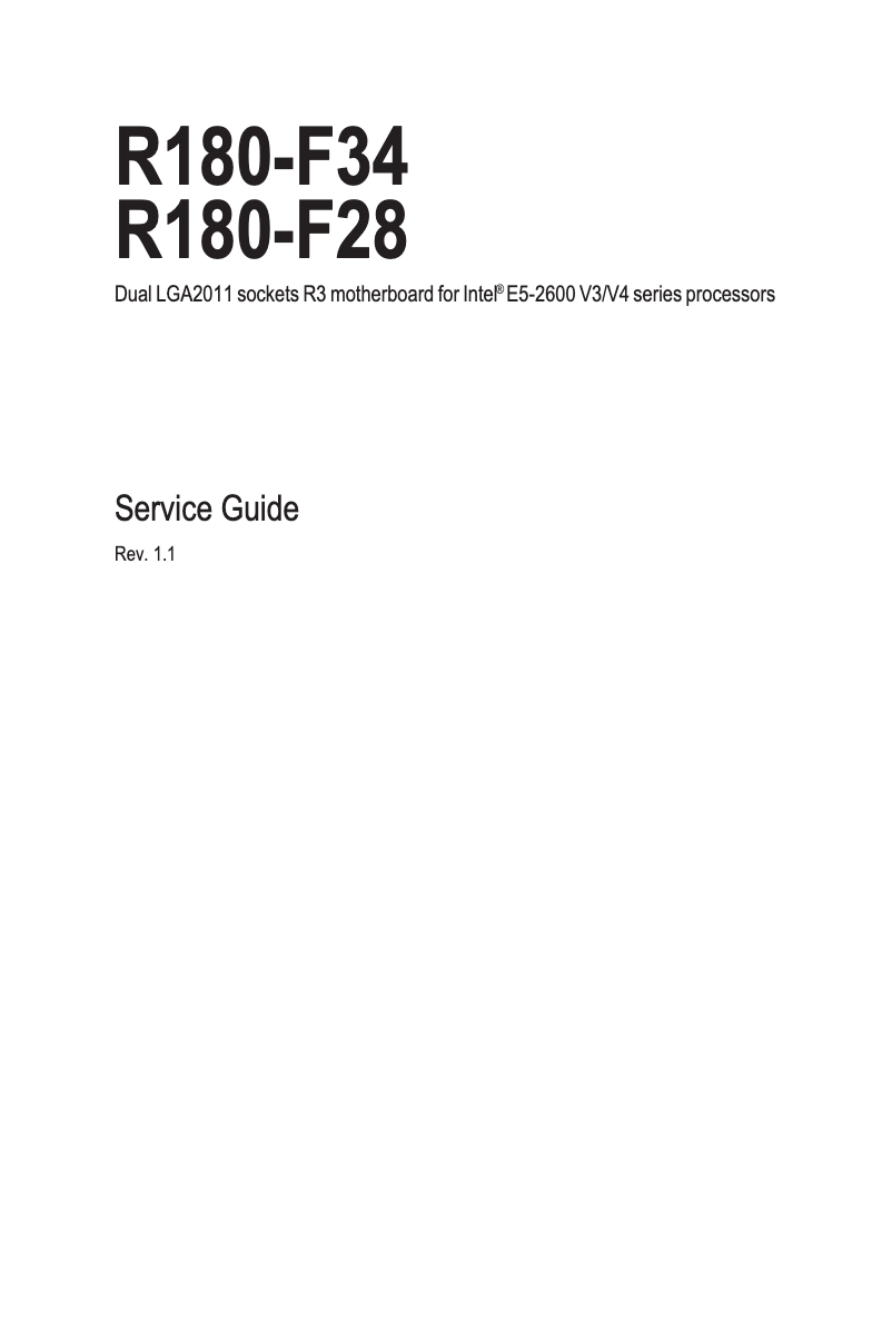 Image de la première page du manuel de l'appareil R180-F34