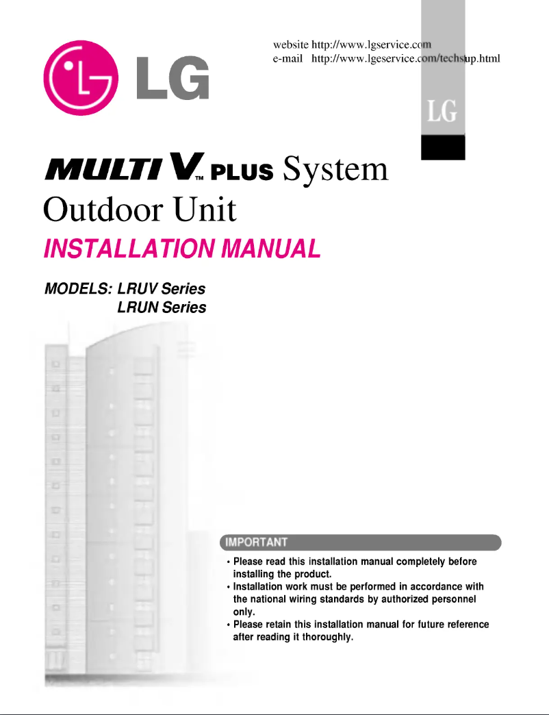 Page n°1 - Manuel utilisateur LG LRUV1008TS0