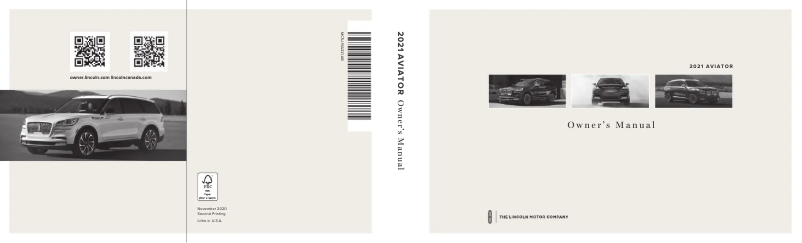 Page n°1 - Manuel utilisateur Lincoln Aviator (2021)