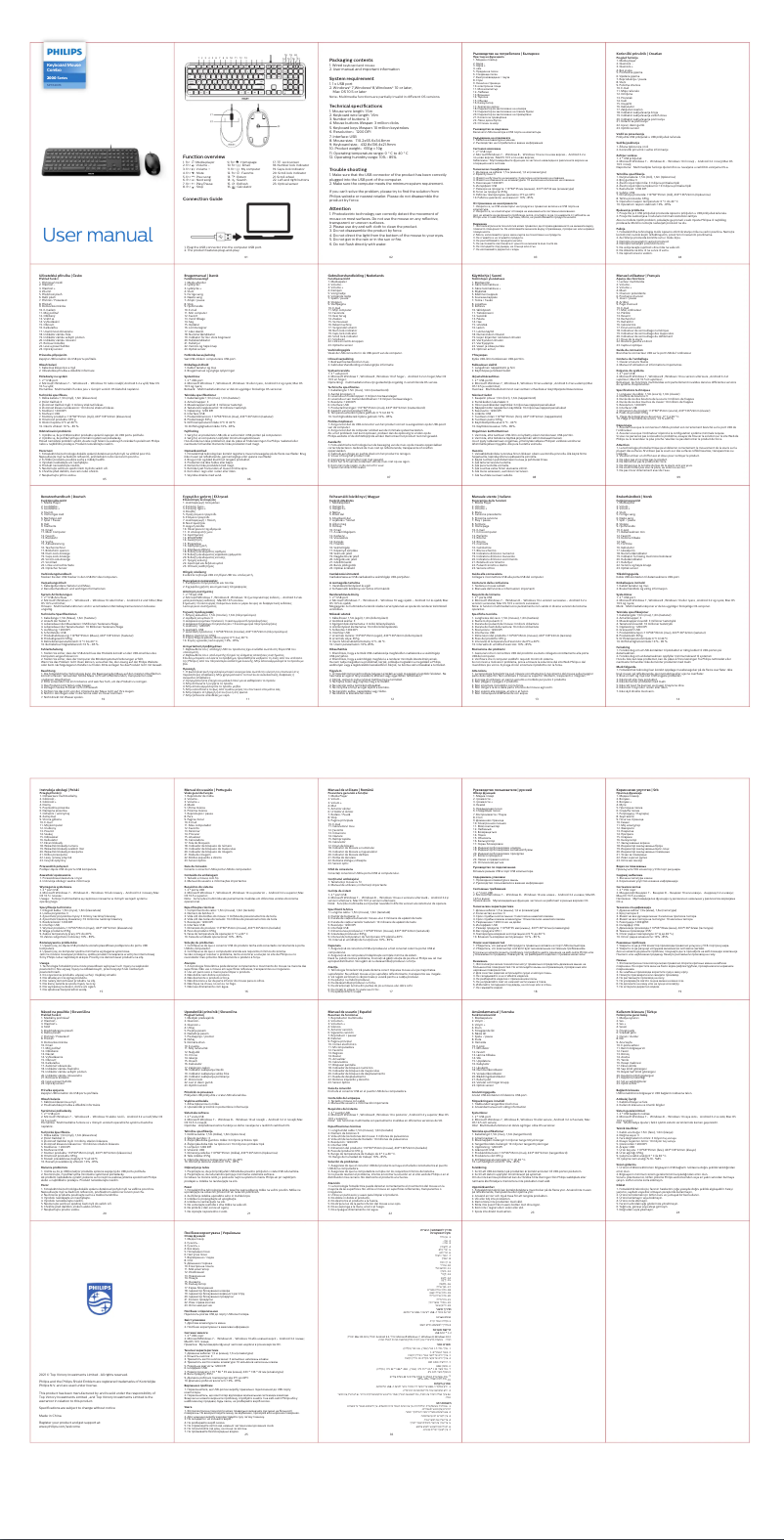 Page 1 de la notice Guide de démarrage rapide Philips SPT6207W