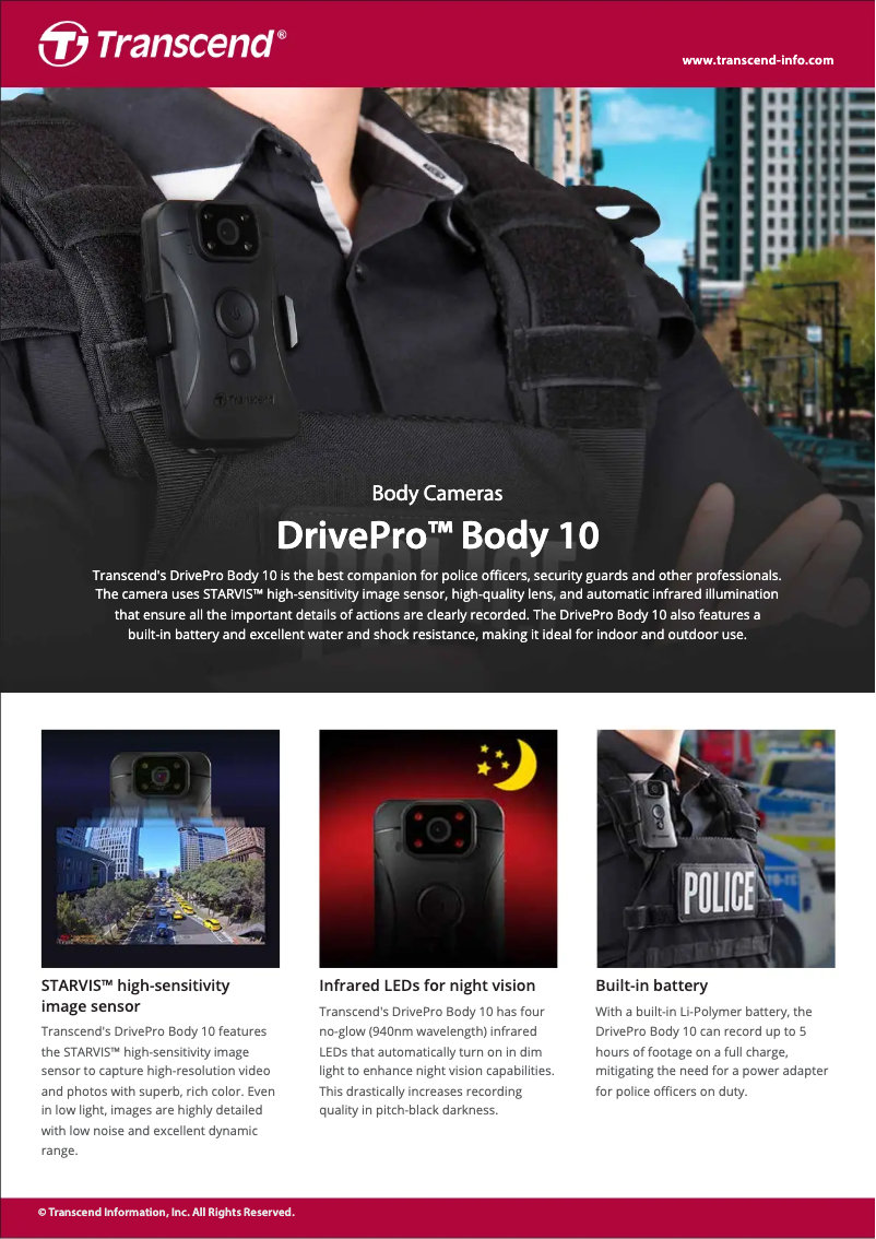 Image de la première page du manuel de l'appareil DrivePro Body 10