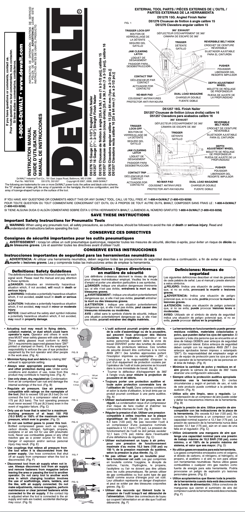 Image de la première page du manuel de l'appareil D51276K