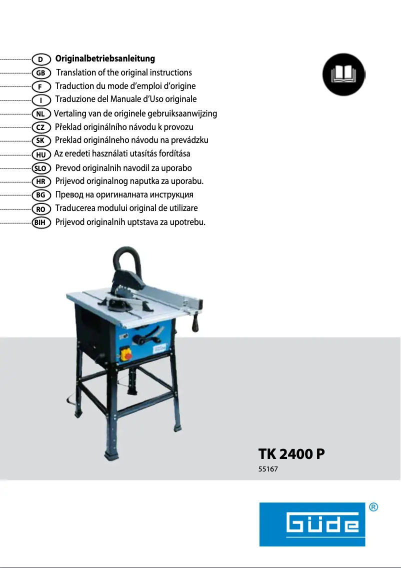 Image de la première page du manuel de l'appareil TK 2400 P