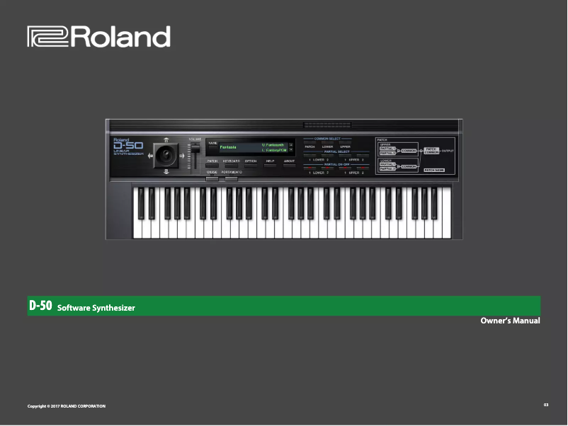 Image de la première page du manuel de l'appareil D-50