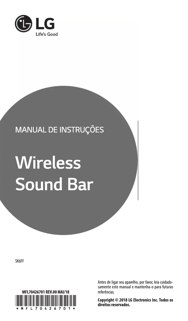 Image de la première page du manuel de l'appareil SK6FF