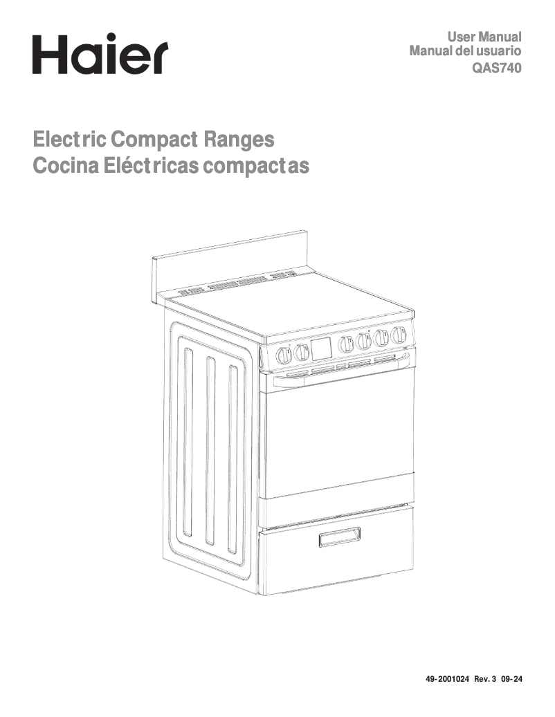 Page 1 de la notice Manuel d'utilisation et d'entretien Haier QAS740RMSS