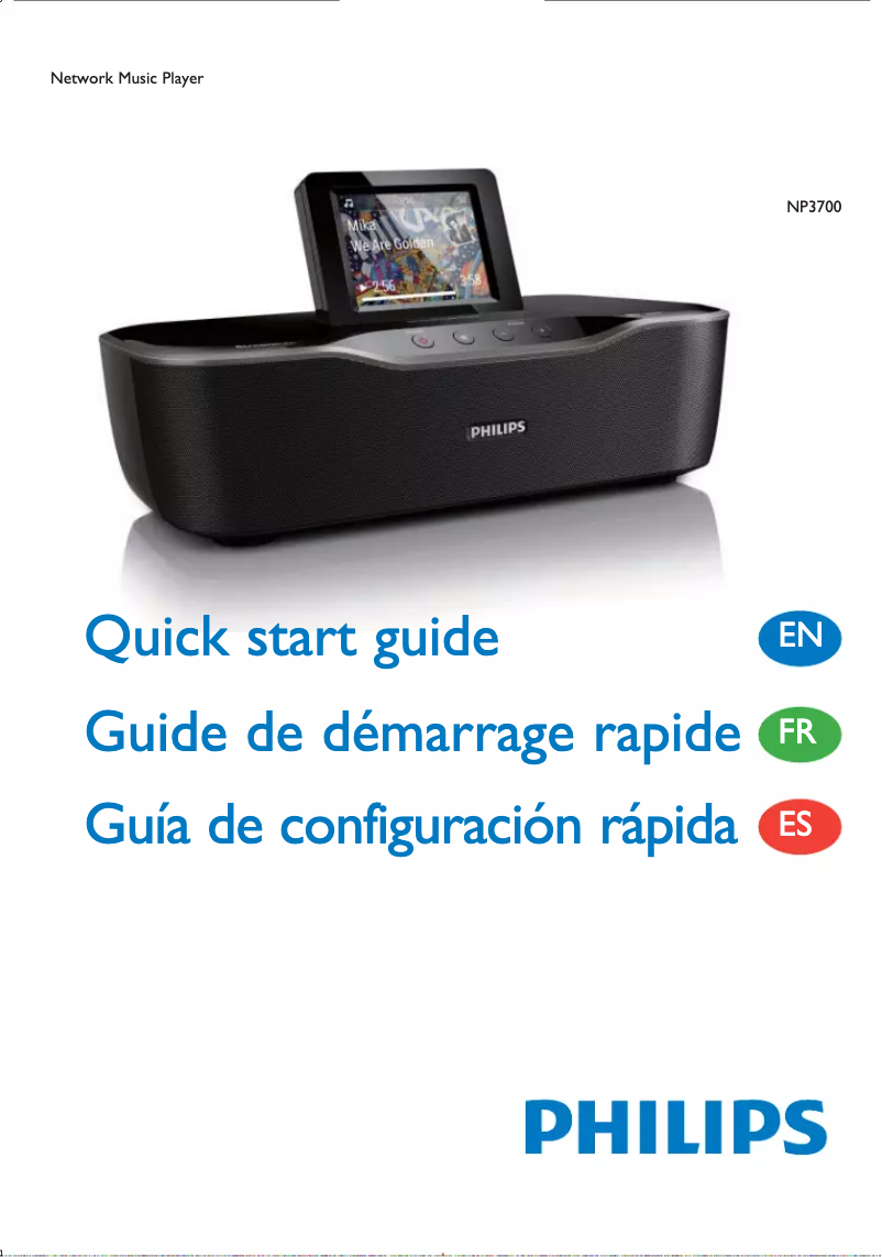 Page 1 de la notice Guide de démarrage rapide Philips Streamium NP3700