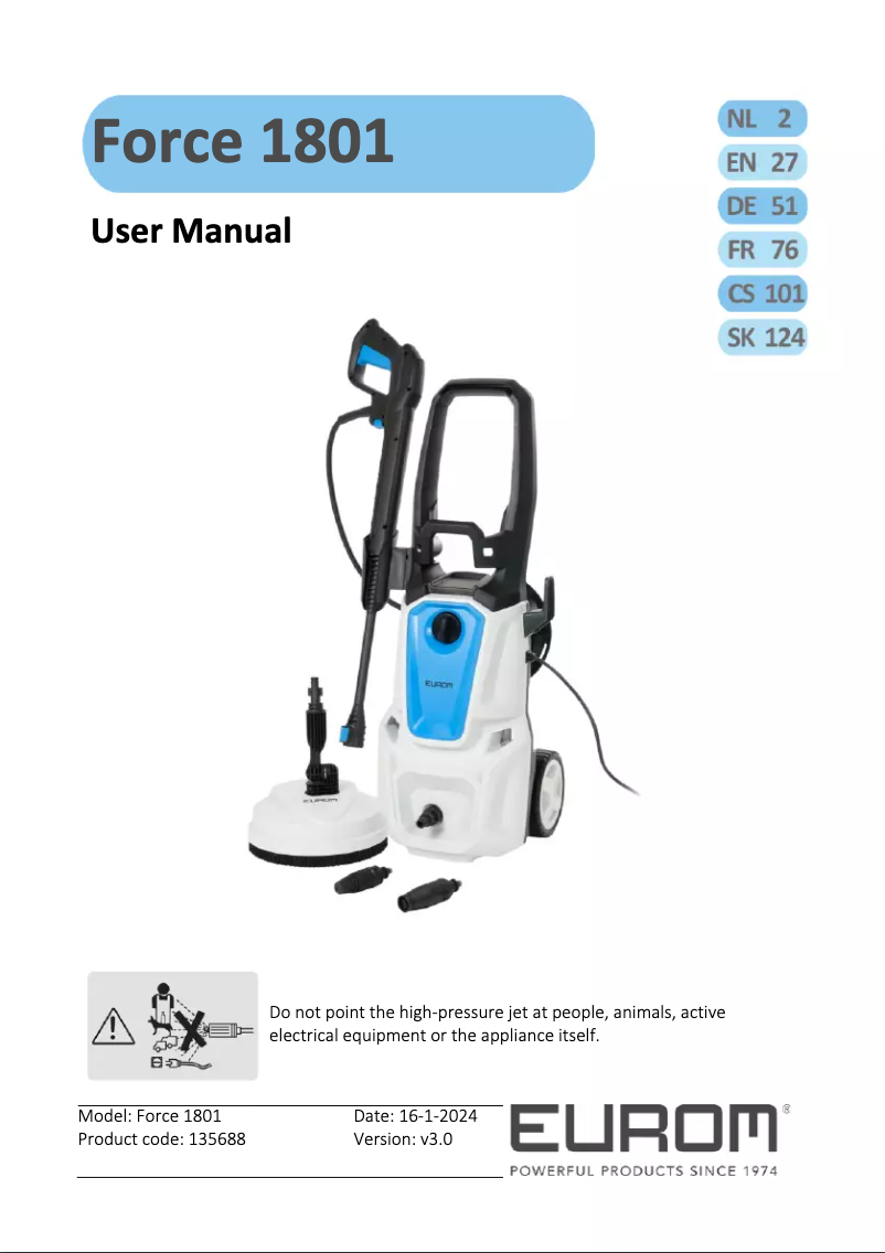 Image de la première page du manuel de l'appareil Force 1801