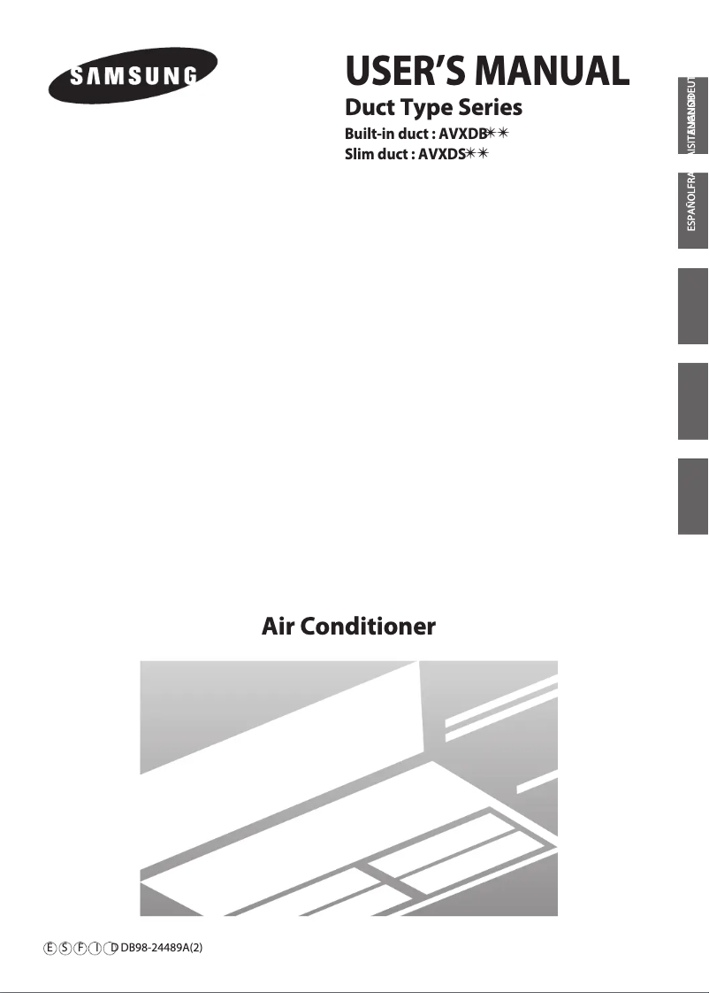 Page 1 de la notice Manuel utilisateur Samsung AVXDSH140EA