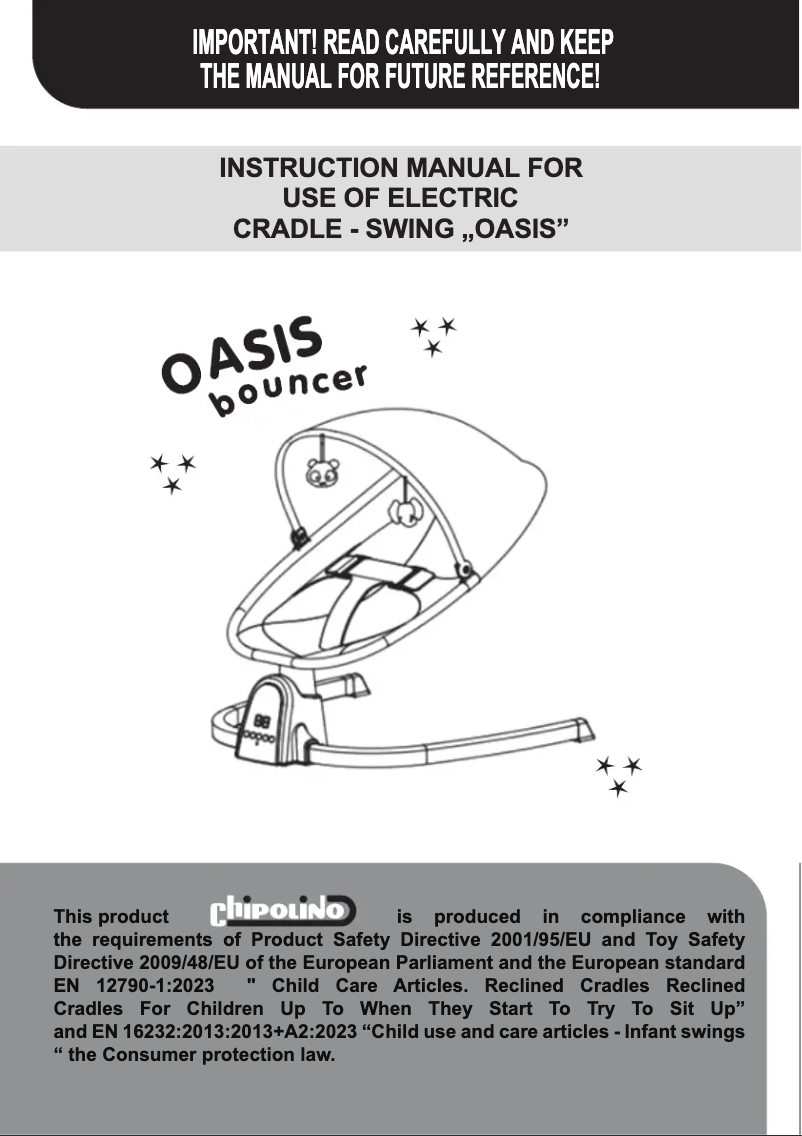 Page 1 de la notice Manuel utilisateur Chipolino Oasis