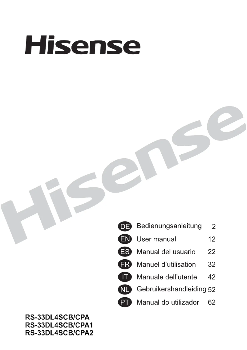 Page n°1 - Manuel utilisateur Hisense KS 250