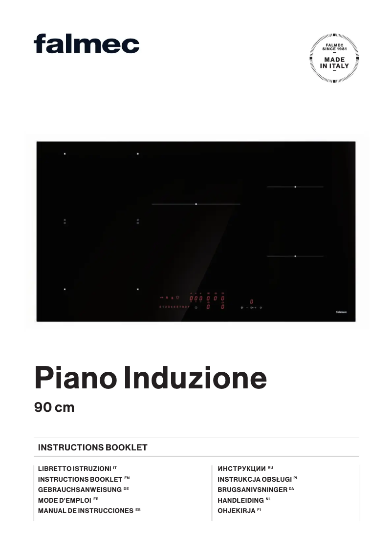 Page 1 de la notice Manuel utilisateur Falmec Induction Hob 90 cm