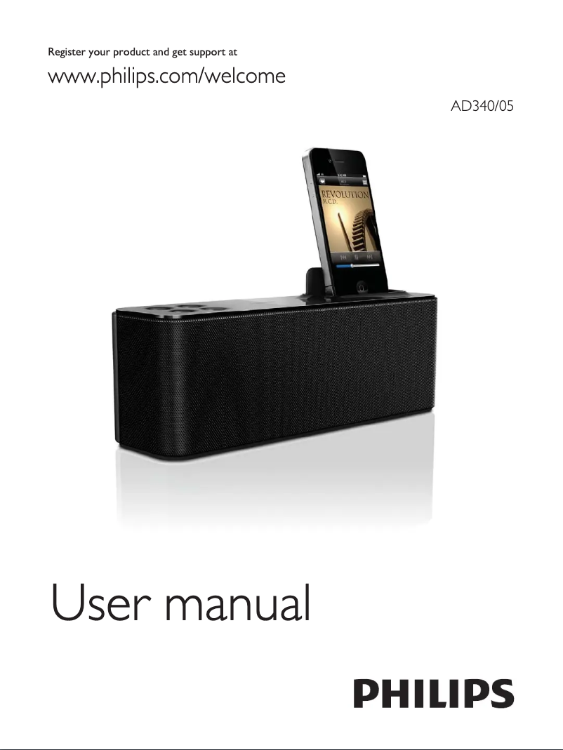 Page n°1 - Manuel utilisateur Philips AD340