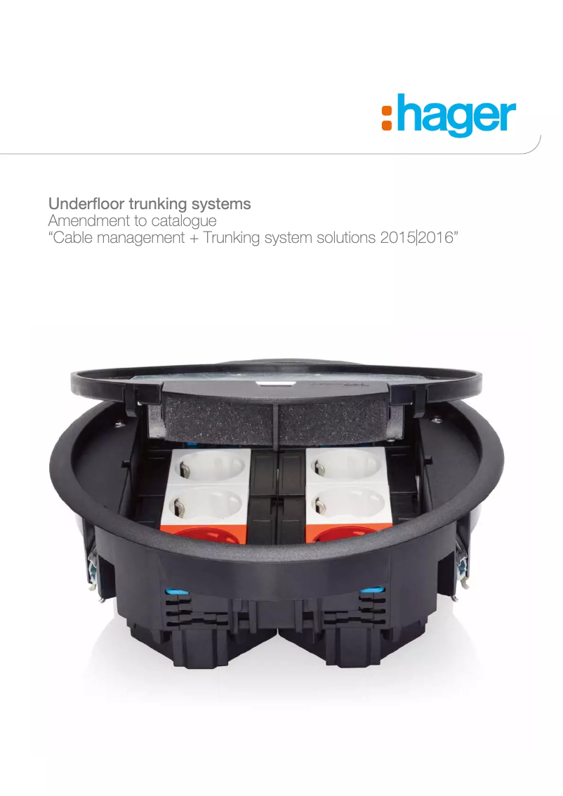 Page 1 de la notice Catalogue Hager VR12129005