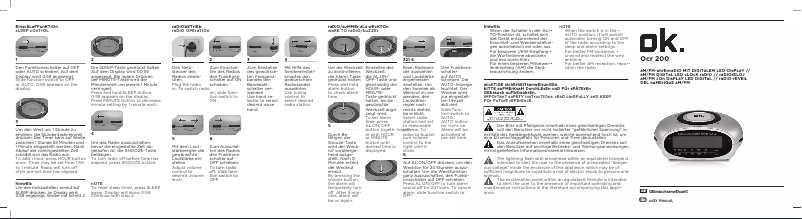 Page n°1 - Manuel utilisateur OK OCR 200