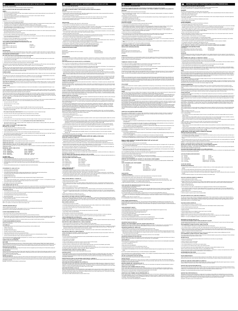 Page 1 de la notice Manuel utilisateur Wahl Clip & Trim