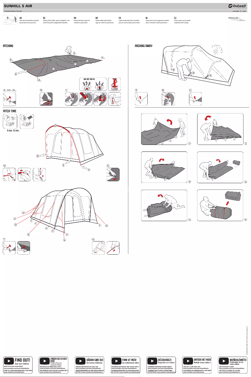Page 1 de la notice Manuel utilisateur Outwell Sunhill 5 Air
